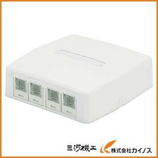 パンドウイット CAT6ローゼットボックスキット シャッター付き 4個口白