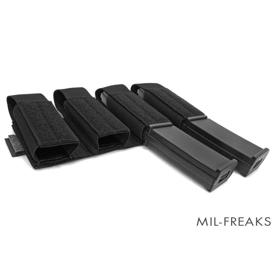 TMC Ferroタイプ Turnover SMG LARGE (MPX, MP7等) クアッド マガジンポーチインサート ブラック ...