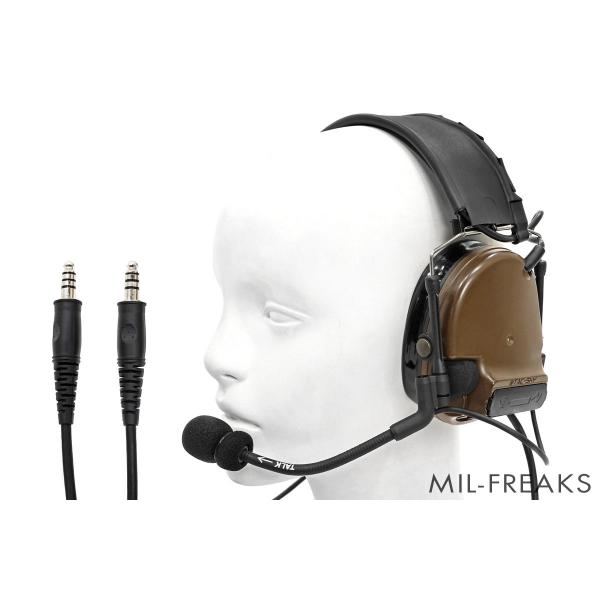 【TAC-SKY】Comtac III タイプ　コヨーテブラウン TAC-SKY Comtac III タイプ DUAL PTTヘッドセット ミリタリー