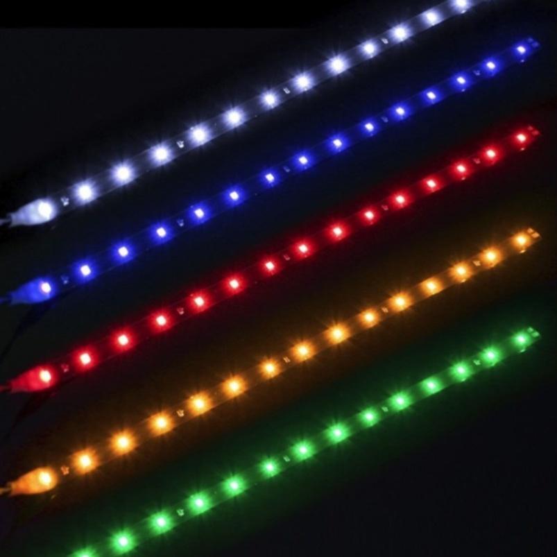 1本 LEDテープ 15LED 30cm 正面発光 LEDテープ ホワイト/ブルー/アイスブルー/アンバー/レッド/グリーン/ピンク 黒ベース 防水 切断可能 折り曲げ可能｜mil-parts｜05