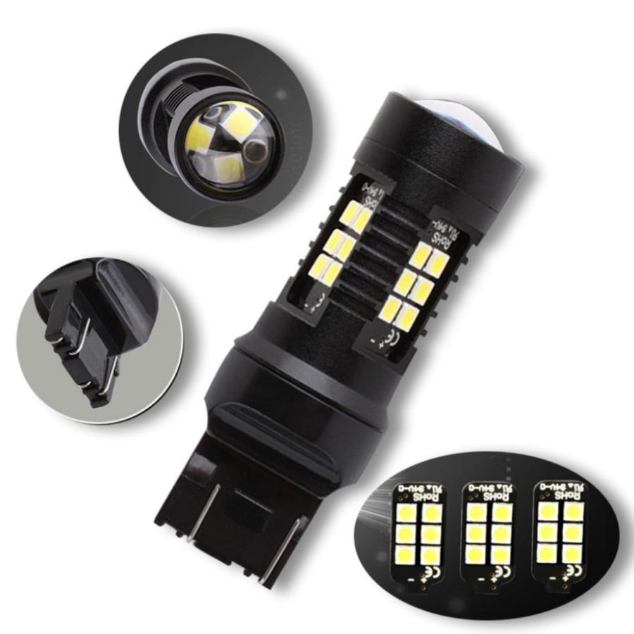 爆光LED レッド 赤 21連 T20 S25 ダブル球 ストップランプ ブレーキランプ テールランプ 高輝度SMD 2個SET｜mil-parts｜10