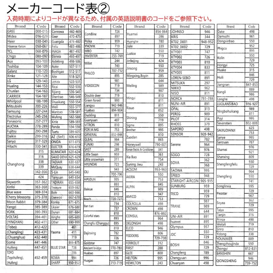 汎用 エアコン リモコン マルチ 日立 東芝 ナショナル ダイキン 汎用 エアコン リモコン マルチ 日立 東芝 ナショナル ダイキン
