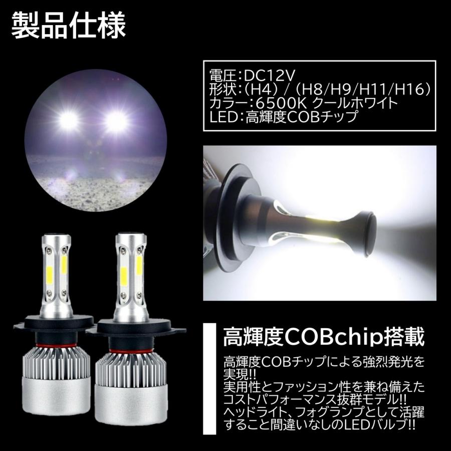 宅送] フォグランプ ホワイト H11 H8 H16 LED ライト 爆光
