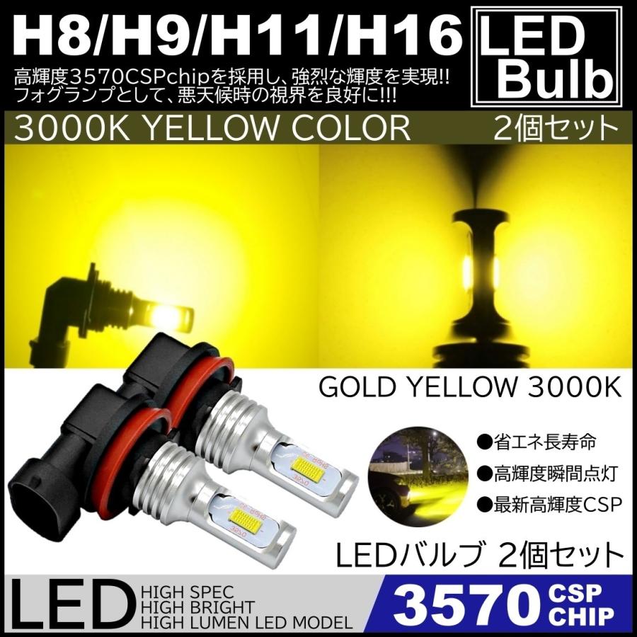 高輝度LED 3570chip ハイパワーLED LEDフォグランプ 2個セット H8 H9