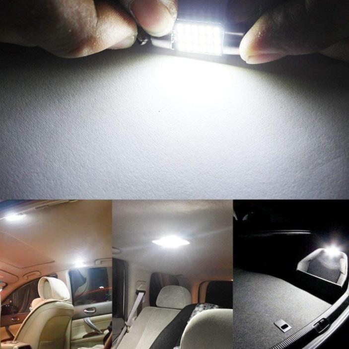 T10×31mm 高輝度 LED 4個セット ルームランプ 18連SMD フェストン球 白