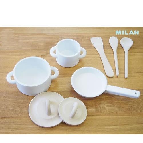 木のおもちゃ MILAN ミラン ままごとセット クリスマス 木のお鍋白木 