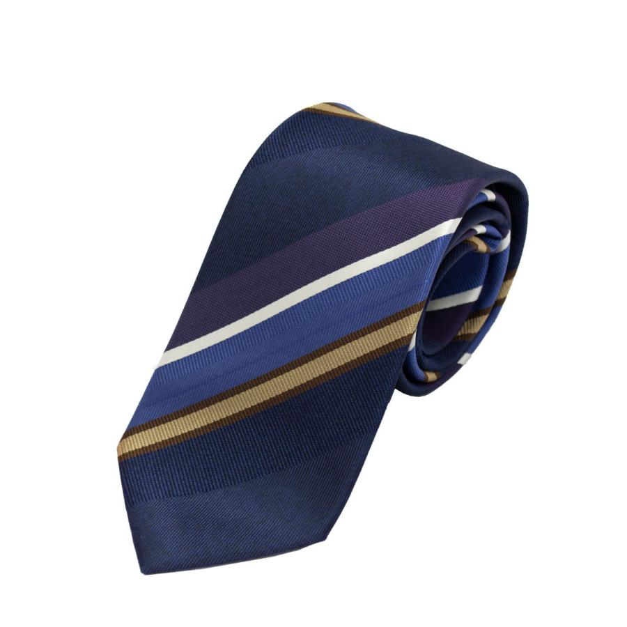 ネクタイ 日本製 シルク 京都 西陣織 ジャガード ビジネス ブランド 高品質 プレゼント ギフト代 から 50代 ストライプ レジメン ネイビー パープル イエロー Jpn25 ミラノアルファー 通販 Yahoo ショッピング