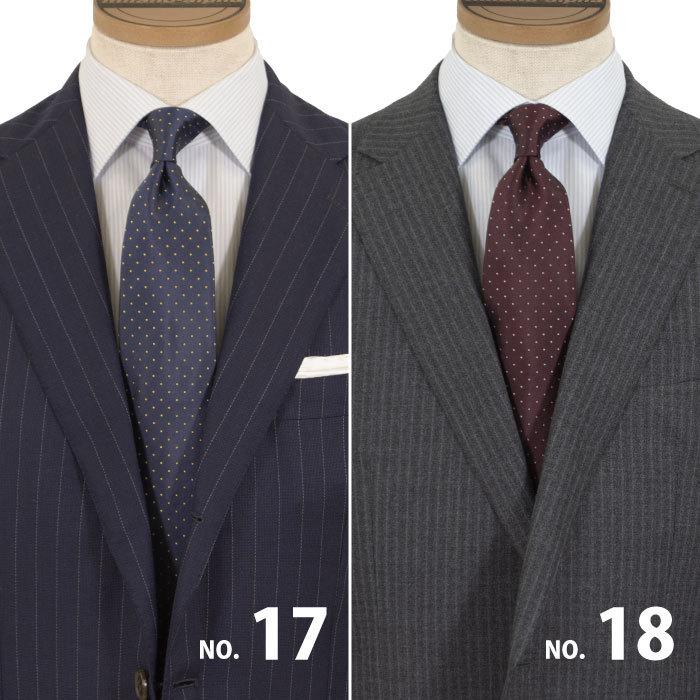 ネクタイ シルク 100% 小紋 水玉 小柄 ペイズリー ネイビー ブルー