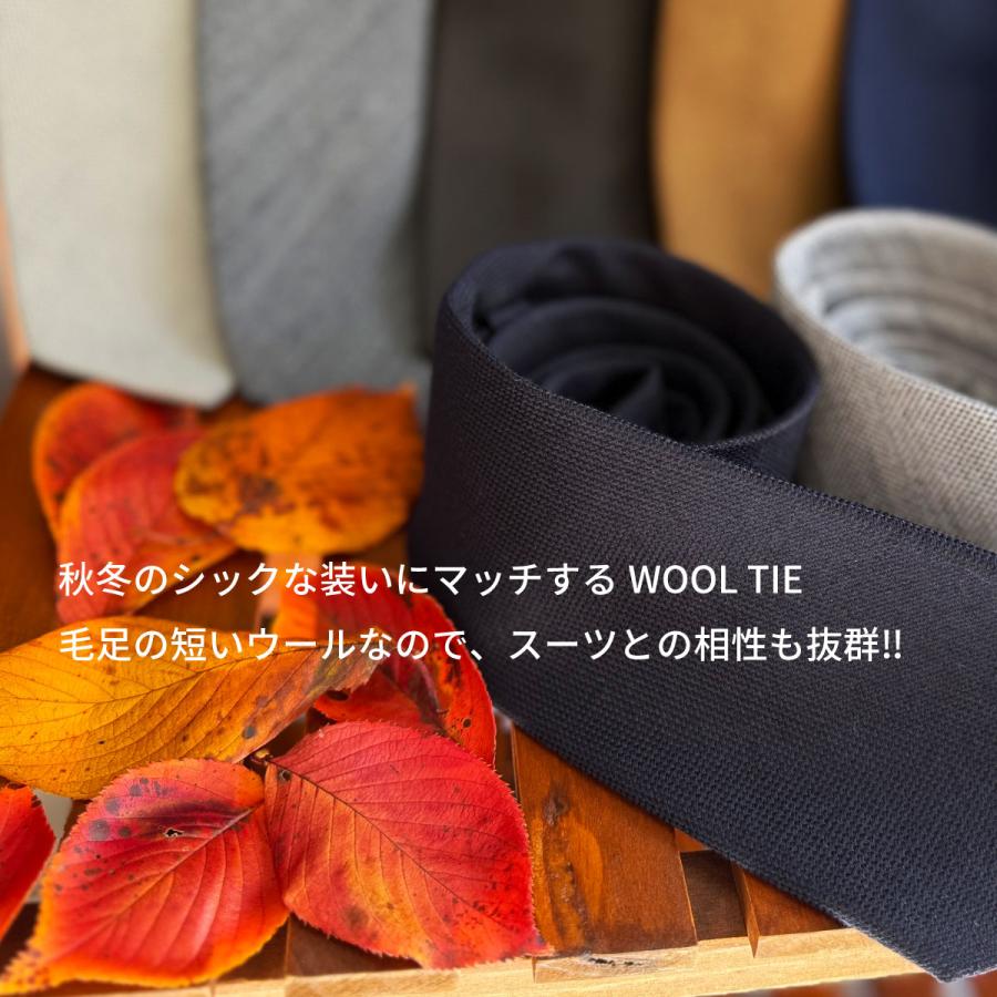 ネクタイ 無地 ウール wool WOOL おしゃれ メンズ 男性 ビジネス 柄
