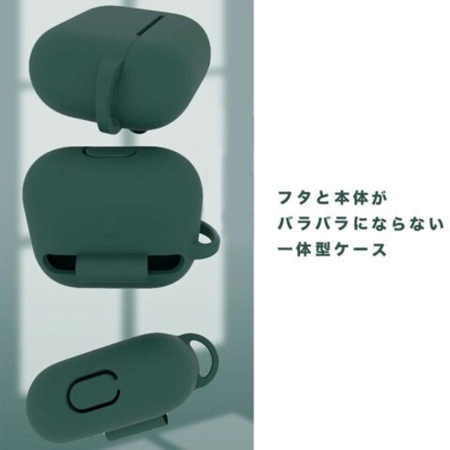 airpods Pro シンプルソフトシリコンケース エアポッズプロ ソフトケース 一体型 カラビナ付き |  | 02