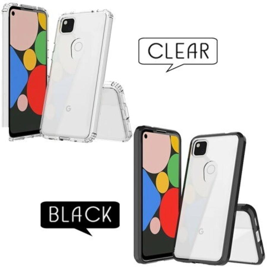 Google Pixel 4a スマホケース グーグル ピクセル ケース pixel バンパー クリア 透明 ブラック 黒 TPU ポリカーボネート 耐衝撃 |  | 05