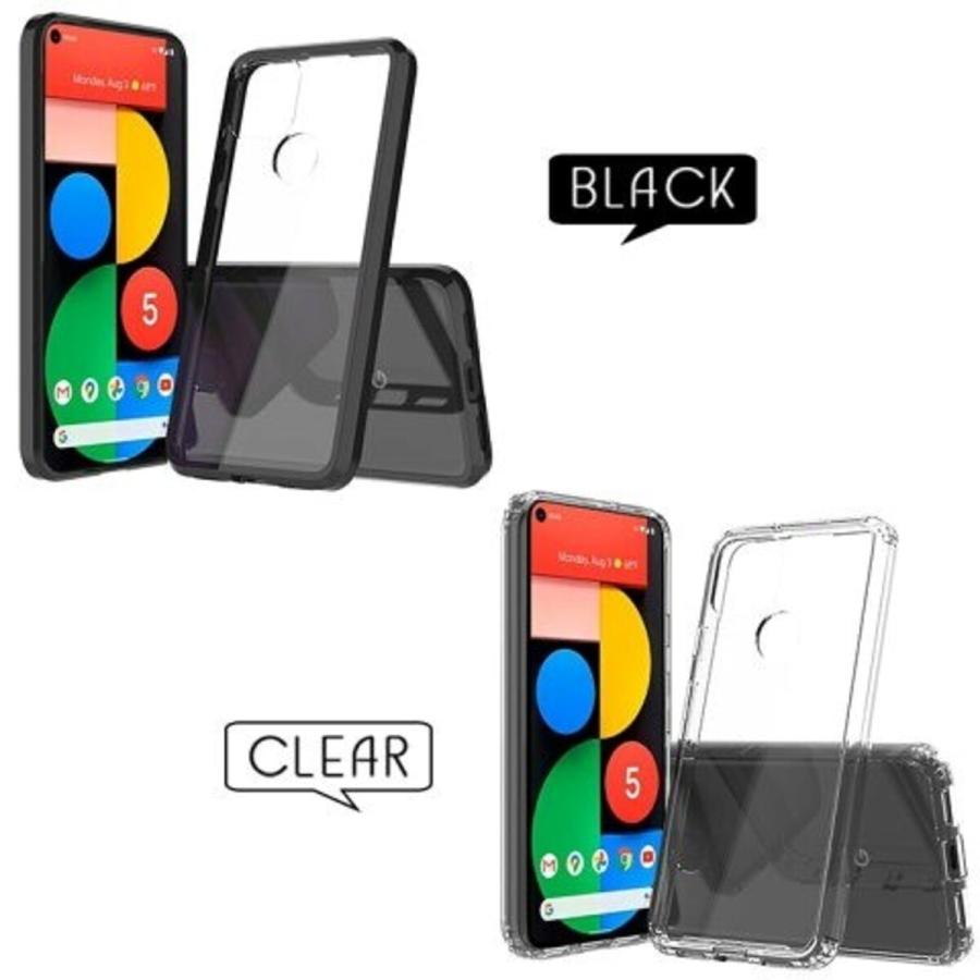 Google Pixel 5 スマホケース グーグル ピクセル ケース pixel バンパー クリア 透明 ブラック 黒 TPU ポリカーボネート 耐衝撃 |  | 05