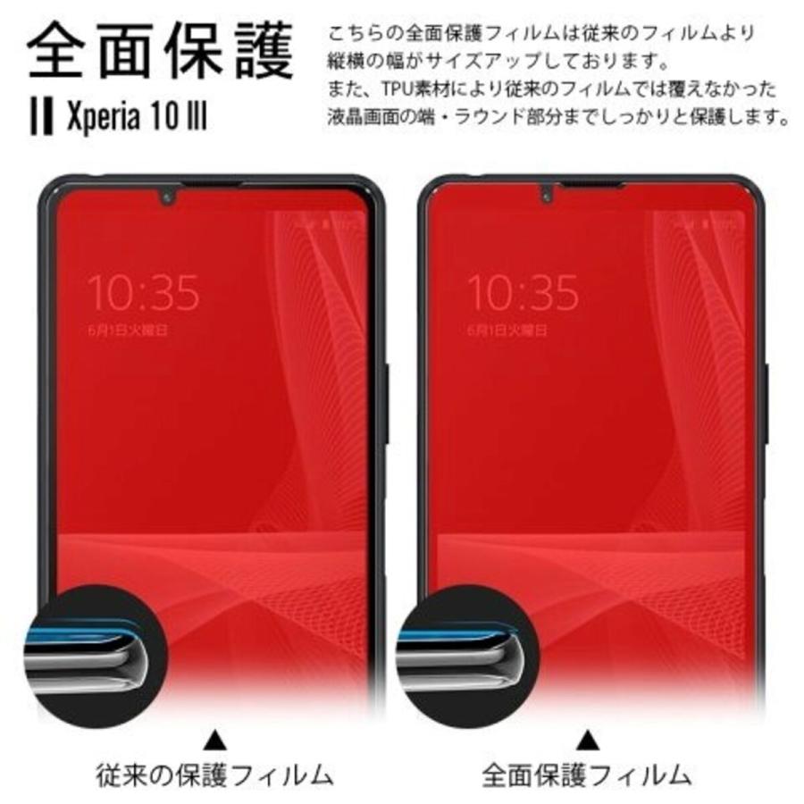 Xperia 10 III スマホフィルム エクスペリア フィルム マット ブルーライトカット クリア TPU 画面保護シート 全面保護 |  | 03