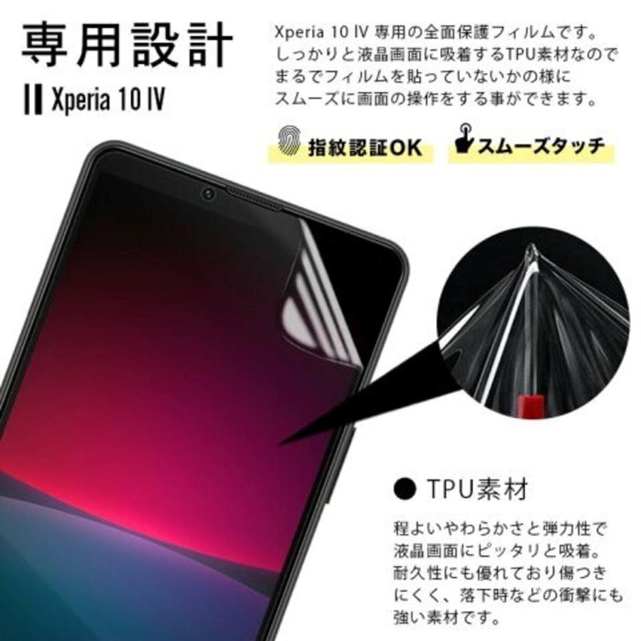 Xperia 10 IV スマホフィルム エクスペリア フィルム マット ブルーライトカット クリア TPU 画面保護シート 全面保護 |  | 02