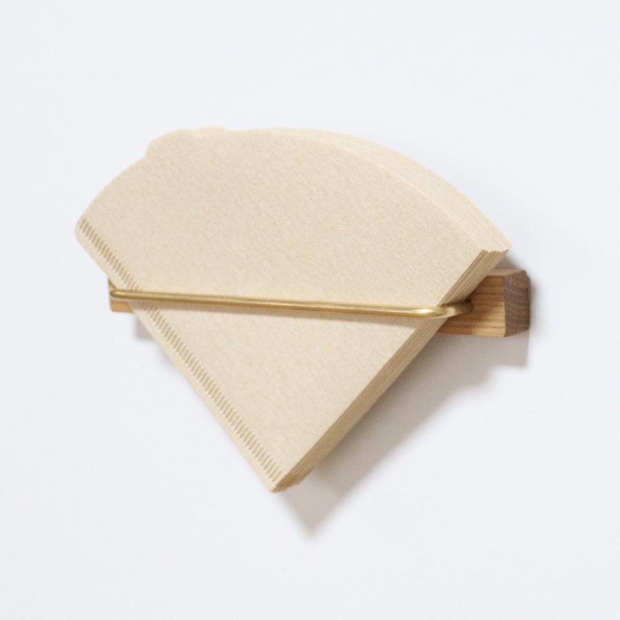 コーヒーフィルターホルダー マグネット オーク おしゃれ かわいい コーヒーペーパーフィルターホルダー キッチン  収納 木製 真鍮 珈琲 珈琲用品 |  | 03