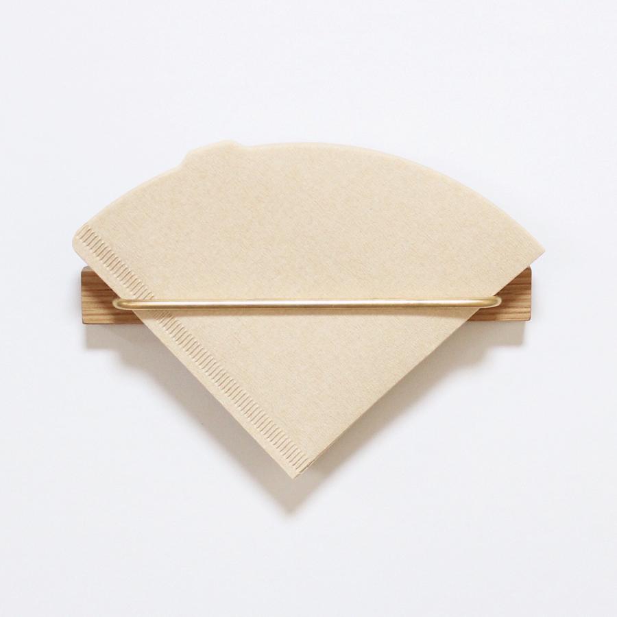 コーヒーフィルターホルダー マグネット オーク おしゃれ かわいい コーヒーペーパーフィルターホルダー キッチン  収納 木製 真鍮 珈琲 珈琲用品 |  | 05