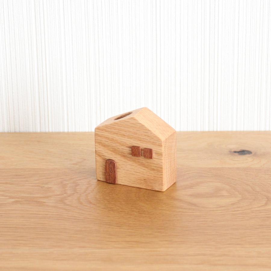 かわいい木のお家 ペンスタンド【オーク】おしゃれ ナチュラル 木製 ペン立て 玄関・デスク・ギフトに人気 |  | 03