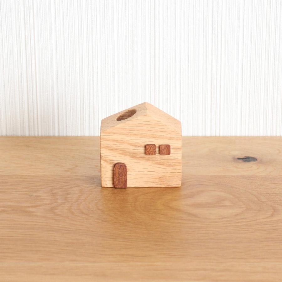 かわいい木のお家 ペンスタンド【オーク】おしゃれ ナチュラル 木製 ペン立て 玄関・デスク・ギフトに人気 |  | 04