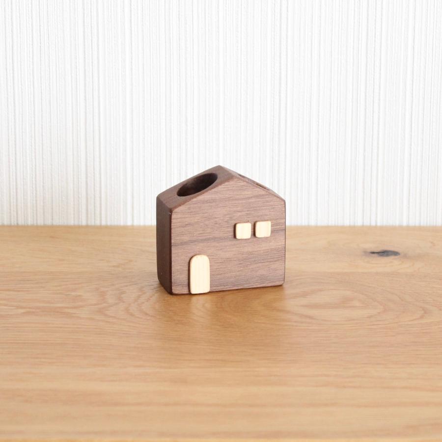 かわいい木のお家 印鑑・ペンスタンド (ウォールナット) おしゃれ ナチュラル 木製 ペン立て 玄関・デスク・ギフトに人気 |  | 04
