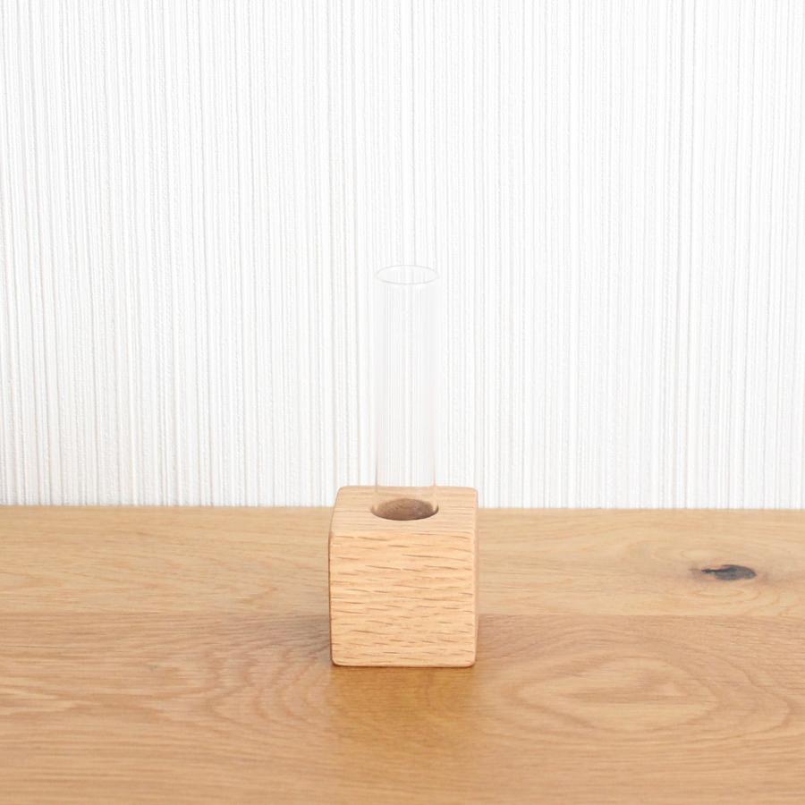 オーク キューブ 一輪挿し 木製 フラワーベース 試験管 北欧 |  | 04