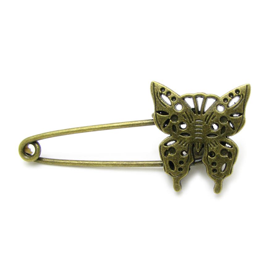 ブローチ レディース ふくろう 蝶 鳩 トンボ 不苦労 アンティーク