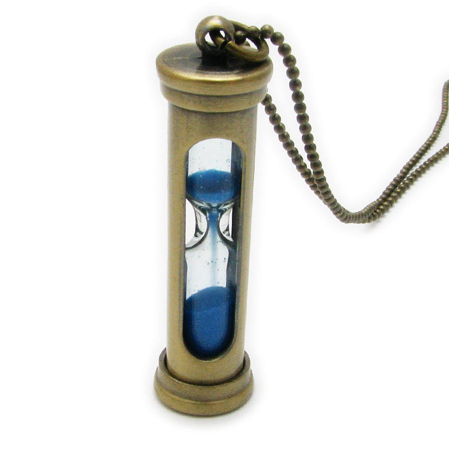 ネックレス レディース メンズ 砂時計 アンティークゴールドカラー