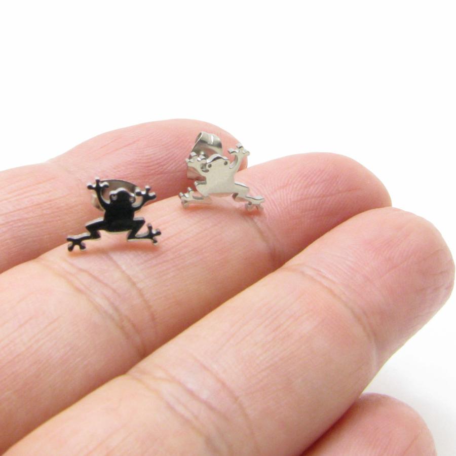 ピアス 金属アレルギー カエル 蛙 かえる 両耳用 ステンレスステンレス