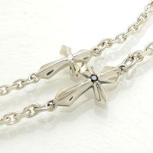 ペアブレスレット  シルバー 誕生石 クロス  ペアアクセサリー DAgDART DB-141142の画像