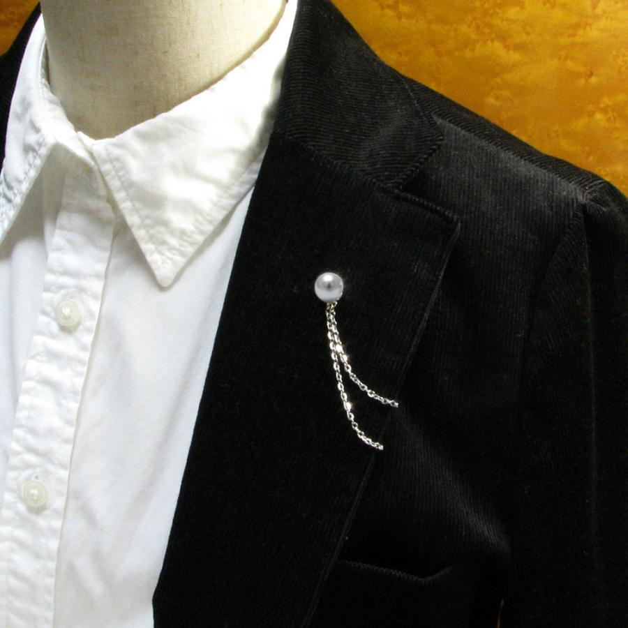 ピンブローチ ラペルピン メンズ シンプル 淡水パール 真珠 本物 チェーン 2WAY 結婚式 タックピン ピンズ JS10002 |  | 13