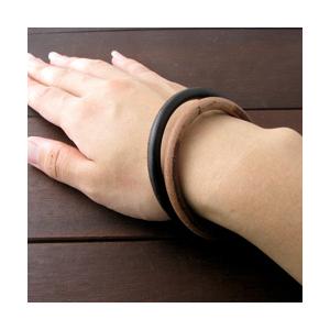 ブレスレット メンズ レディース レザー シンプル リング型 革