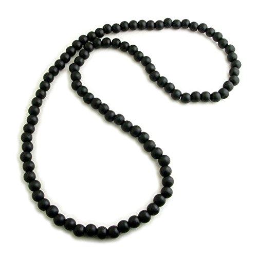 ネックレス ペンダント 木製ビーズ ロング ウッドビーズ シンプル