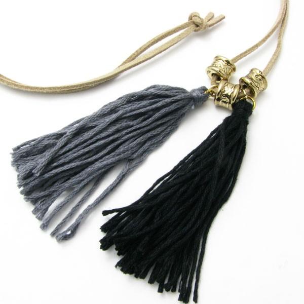 ネックレス タッセルレザー フリンジ 革 fragrant day ペンダント