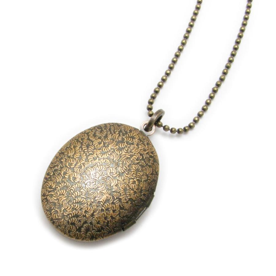 ネックレス レディース カメオ風 ロケットペンダント アンティーク風