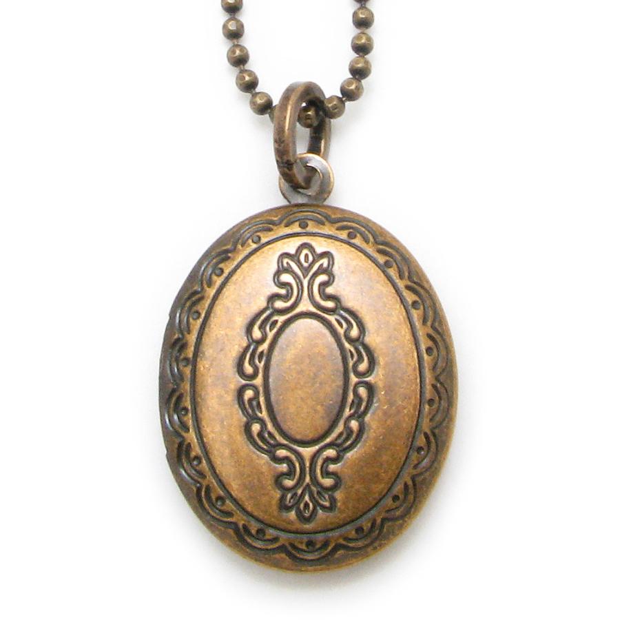 アンティーク　ペンダント ネックレス レディース ロケットペンダント アンティーク風 唐草