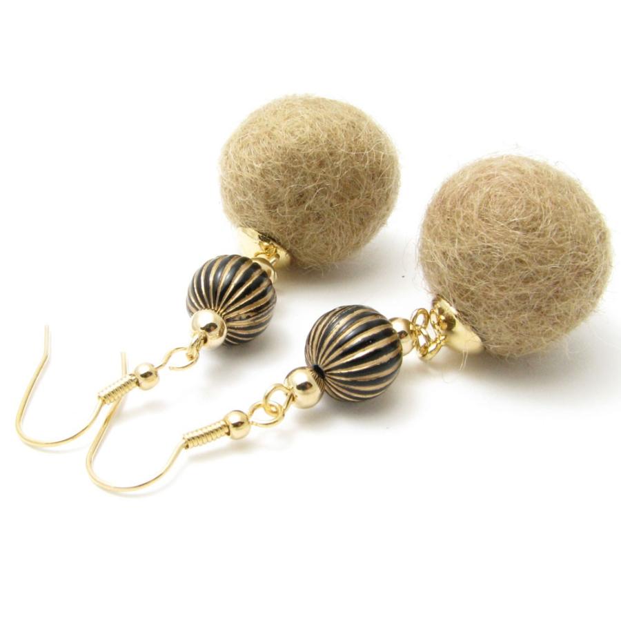 ピアス まん丸フェルトボールのピアス ウール KP43002 : アクセサリー  