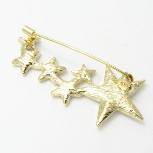 ブローチ 流れ星 シューティングスター キラキラ ラベルピン ワッペン