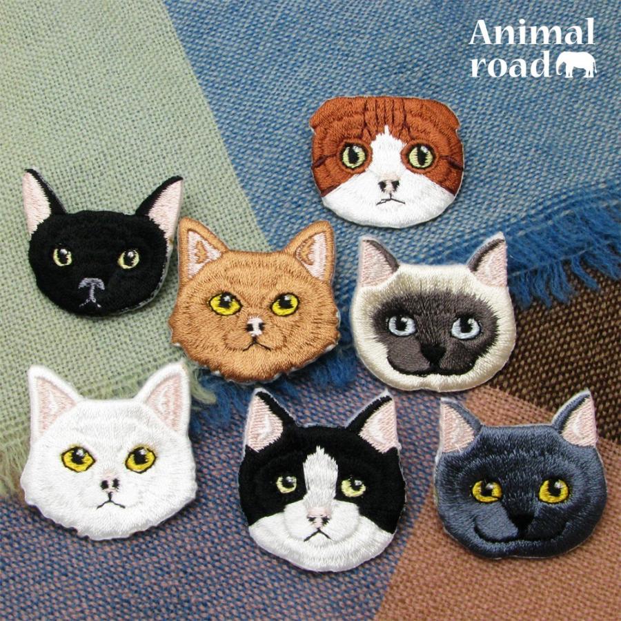 ブローチ 猫 ねこ ネコ 刺繍 ワッペン バッチ ピン KS48016 ブローチ 猫 ねこ ネコ 刺繍 ワッペン バッチ ピン KS48016