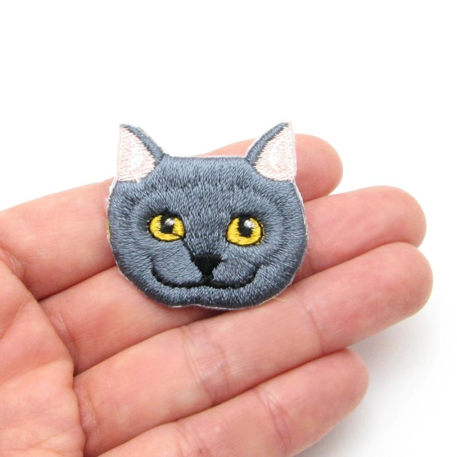 ブローチ 猫 ねこ ネコ 刺繍 ワッペン バッチ ピン KS48016 ブローチ 猫 ねこ ネコ 刺繍 ワッペン バッチ ピン KS48016