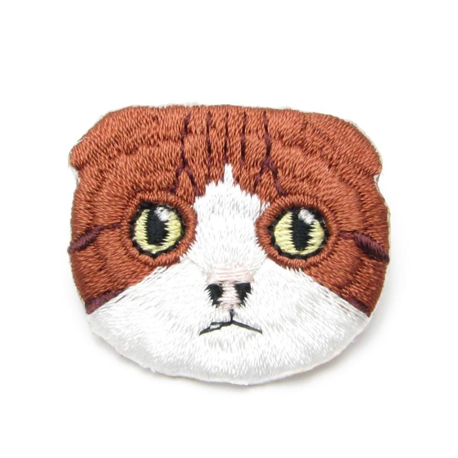 ブローチ 猫 ねこ ネコ 刺繍 ワッペン バッチ ピン KS48016 ブローチ 猫 ねこ ネコ 刺繍 ワッペン バッチ ピン KS48016