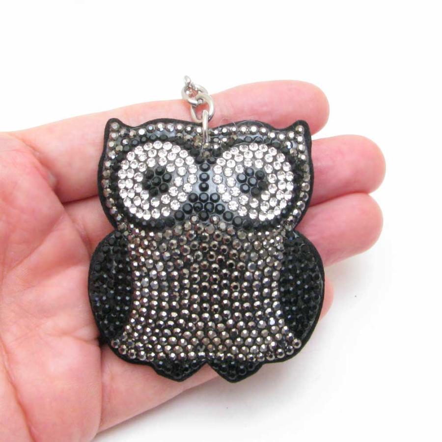 キーホルダー バックチャーム レディース パンダくまフクロウ 革 布 可愛い ラインストーン 不苦労 KSH59000b |  | 15