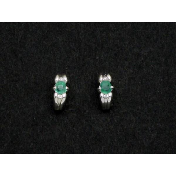 ピアス シルバーMILES Magenta  誕生石 シンプル | 