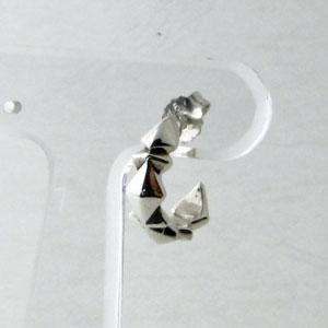 ピアス シルバー 鋲風デザイン フープ型 シルバーピアス na983
