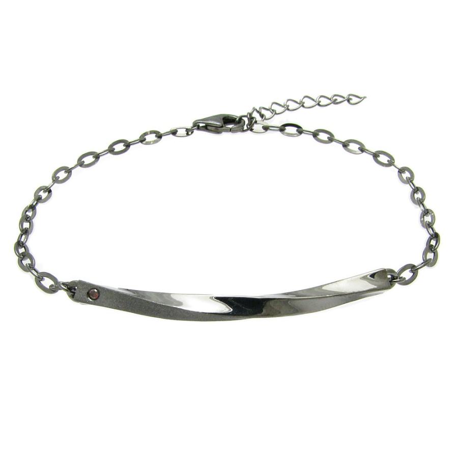 ブレスレット メンズ シルバー ブラック close to me レッド