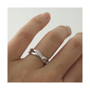 指輪 レディース Cheri ピンクトルマリン ジルコニア シルバーリング