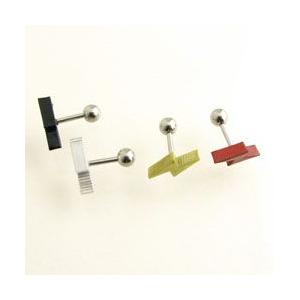 ボディピアス イナズマ 稲妻 キラキラアクリル ストレートバーベル １６Ｇ stb803 |  | 01