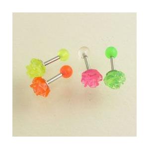 ボディピアス 小さなバラ 薔薇 スケルトンカラー ストレートバーベル １６Ｇ stb805 |  | 01