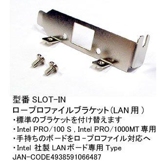 ロープロファイルブラケット(LAN用)(PN-SLOT-IN)｜milford