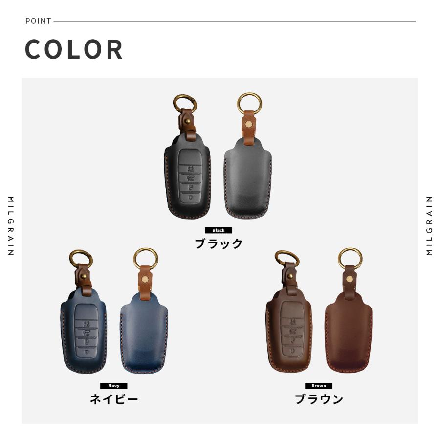 ハリアー 牛革 TOYOTA トヨタ スマート キーケース 4ボタン キーカバー