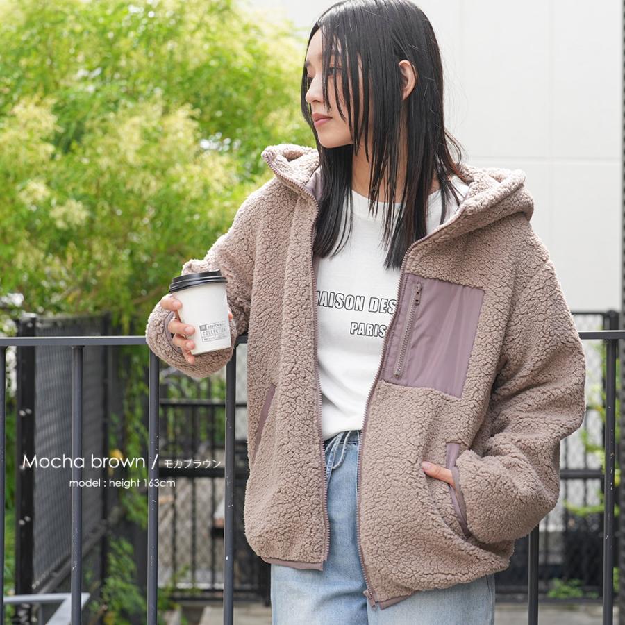 バーバリーブルーレーベル　ボアパーカー ボアパーカー レディース アウター ボアフードブルゾン ジップ