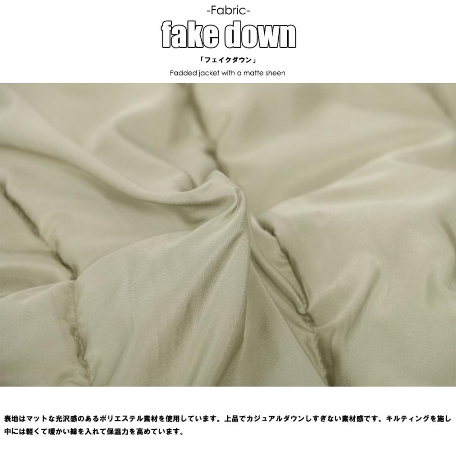 レディース ボリュームフェイクアウター ダウンジャケット : mili an